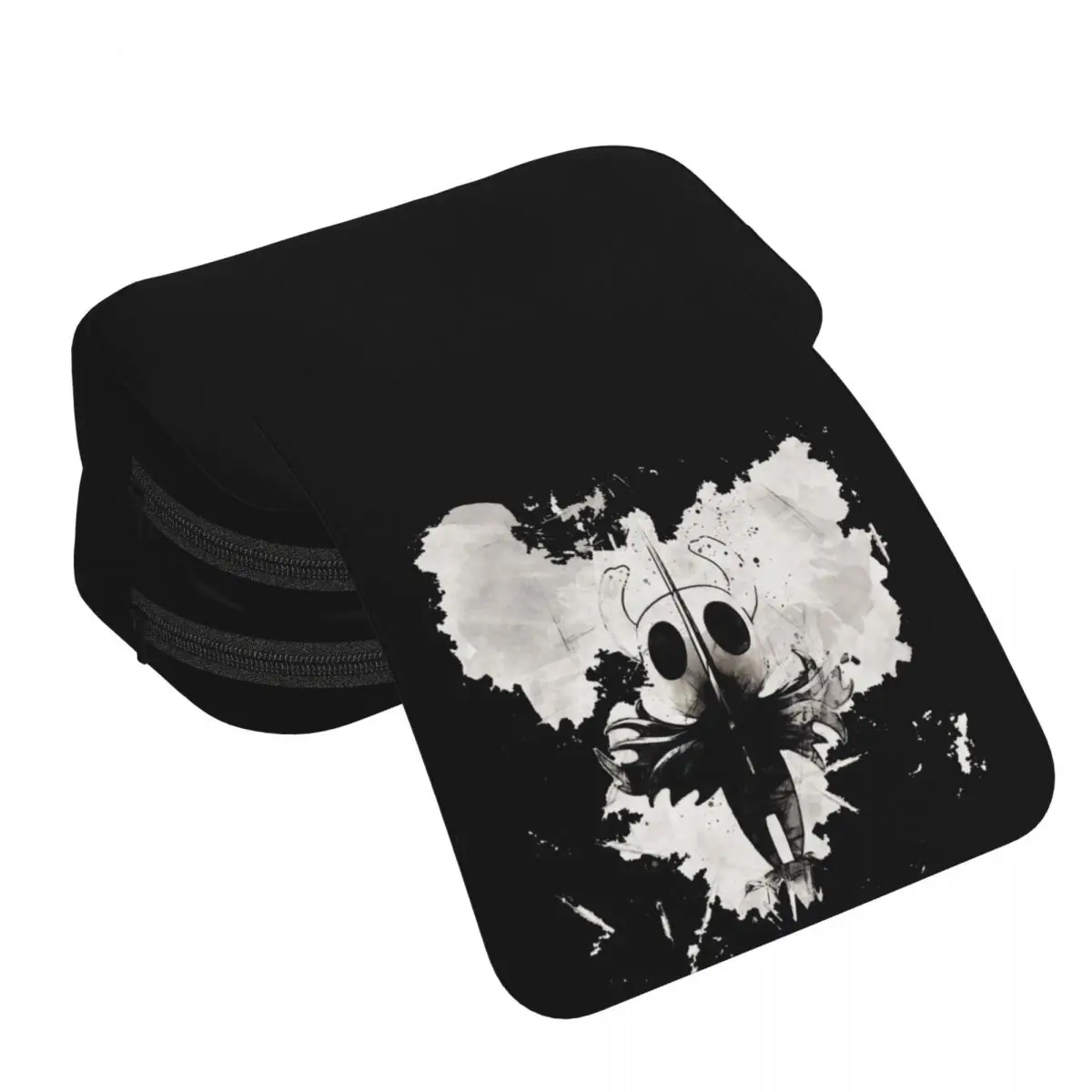 Double Clamshell Pen Case Hollow Knights Silksongs Pencilcases Pen Holder Pencil Bags Students School Zipper Stationery