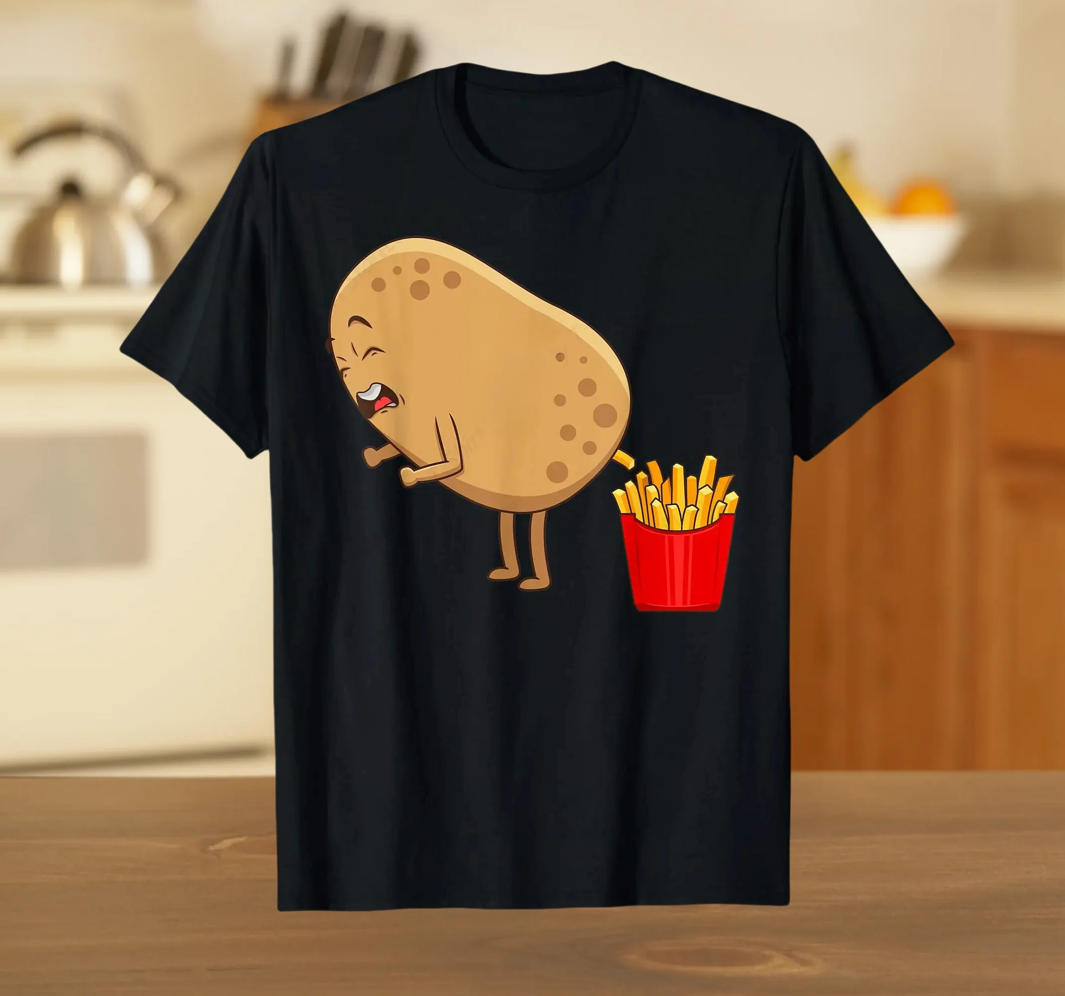 

T-shirt En Coton Imprimé Amusant Pour Hommes Et Femmes, Amant Des Pommes De Terre, Mode D'été, Vêtements Pour Femmes