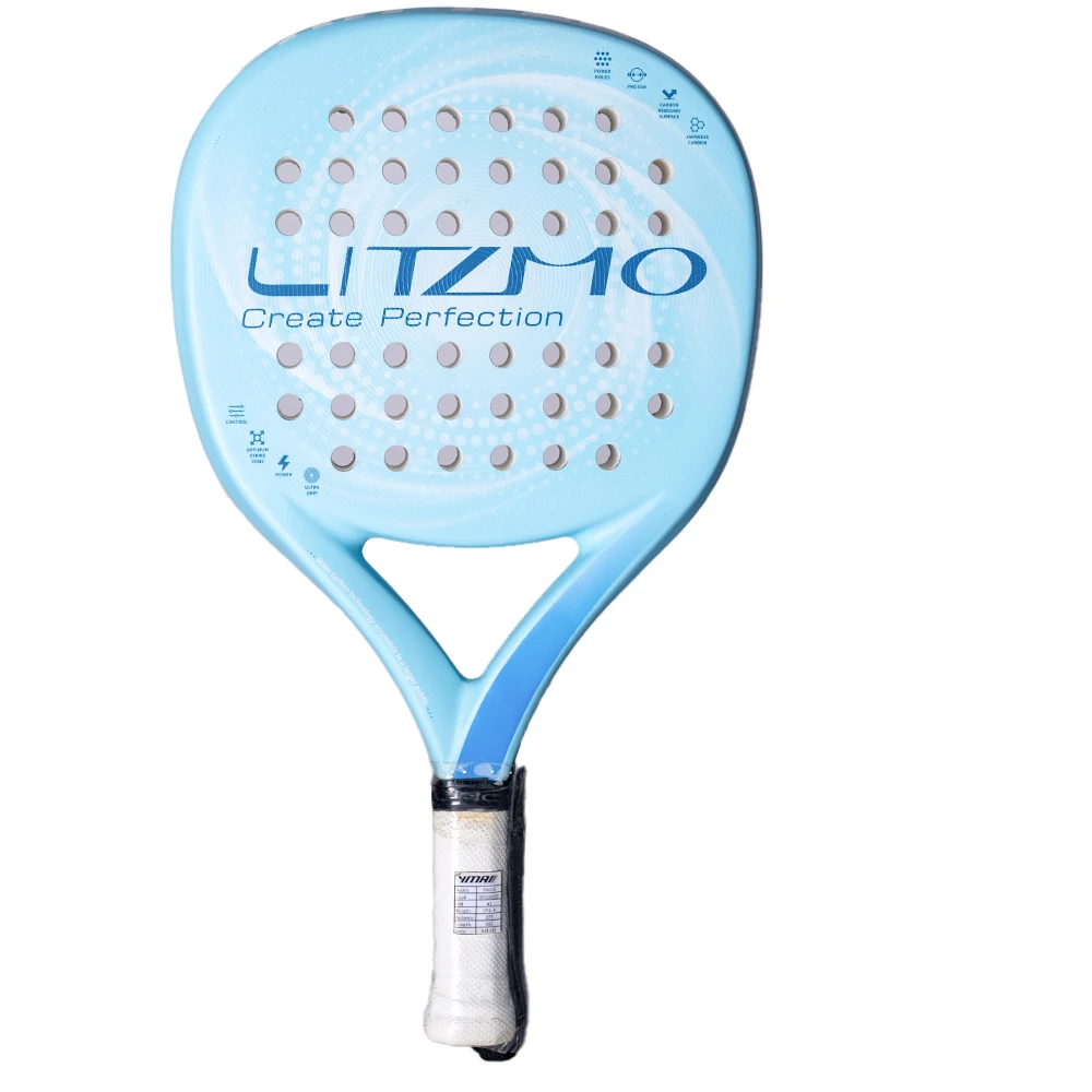 LITZMO Create Perfection 375g Shockp Tennis Racket Fiber Racquet 375g Fast Control Tennis Padel