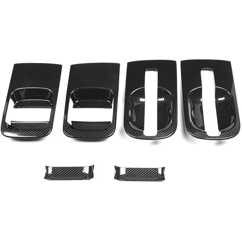 Car ABS Carbon Fiber Door Handle Bowl Cover for Hyundai Grand Starex H1 I800 2018-2020 Car Accessories