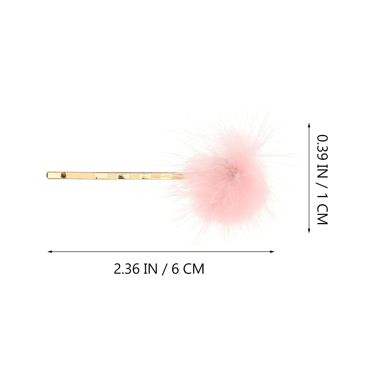 

4Pairs Pompom Decorative Hairpins Girls Metal Bobby Pins Barrettes Perfect Hair Accessories for Weddings Parties Women