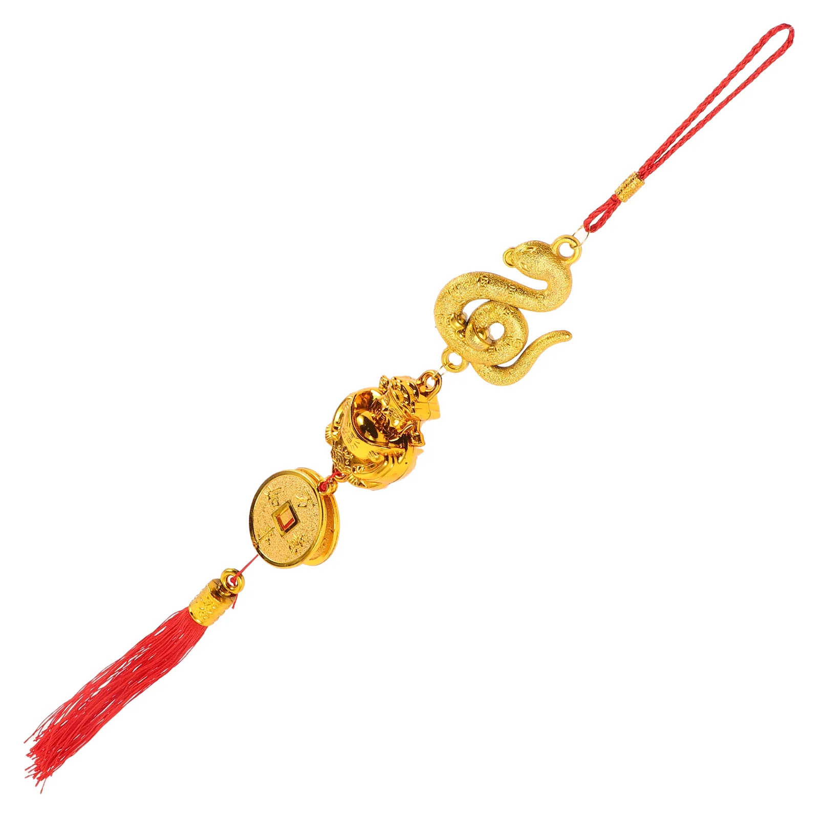 

10Pcs Wealth God Hanging Ornaments Chinese Style Snake Year New Year Pendant Festival Decorations for Home Office Car Tree