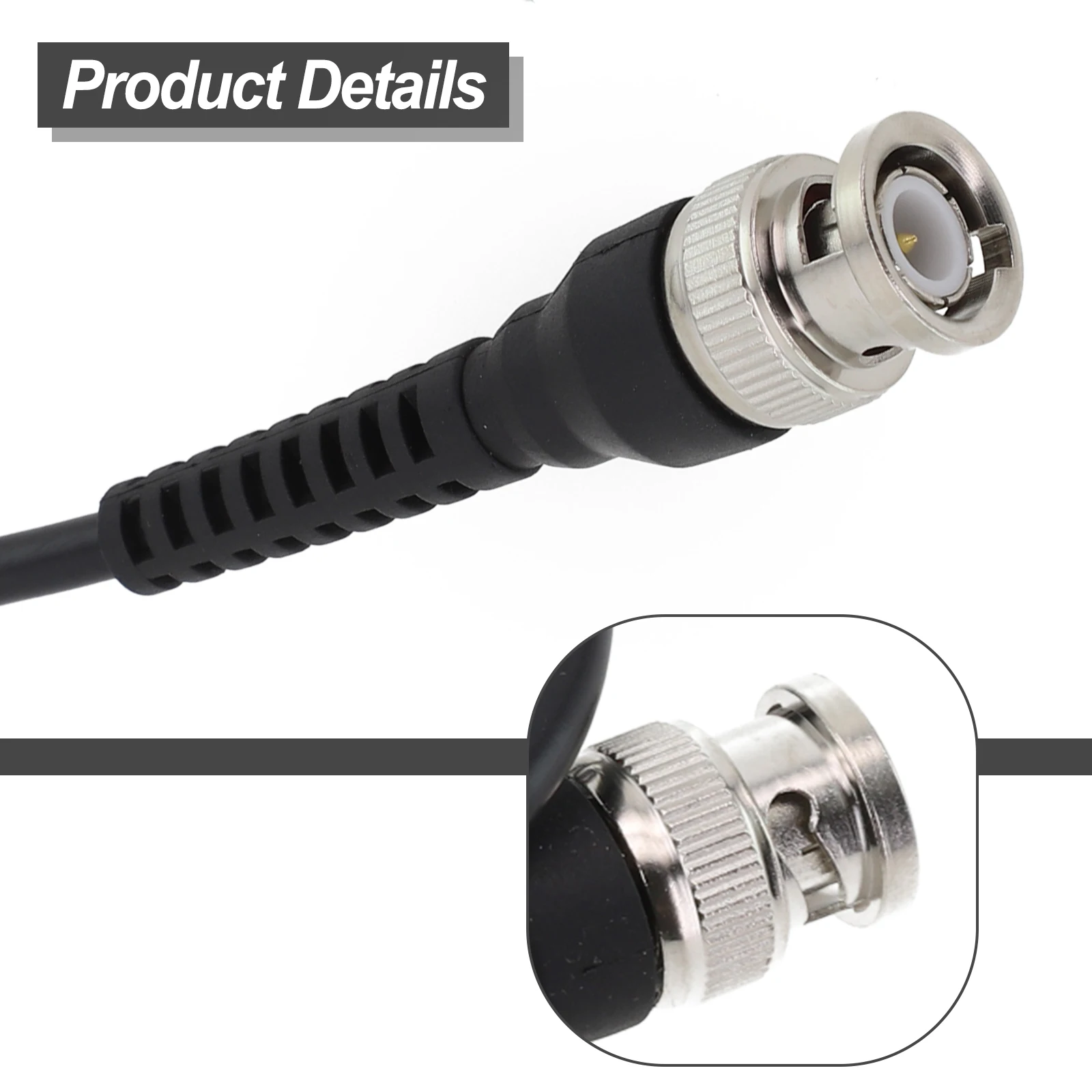 Test Hook Cable P1007 with Dual Mini Probes and BNC Male Connector for Signal Generator and Surveillance Equipment