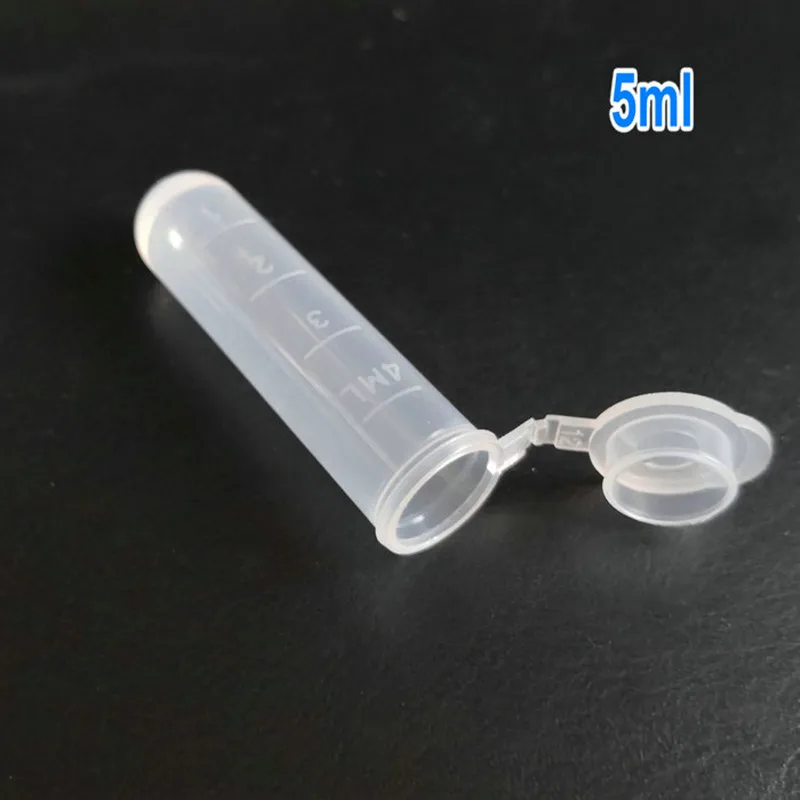 Imagem -03 - Micro Tubo Plástico do Centrifugador do Tubo de Ensaio do Recipiente da Amostra do Laboratório com Tampão 2ml 5ml 7ml10ml15ml 100 200 300 500 Peças