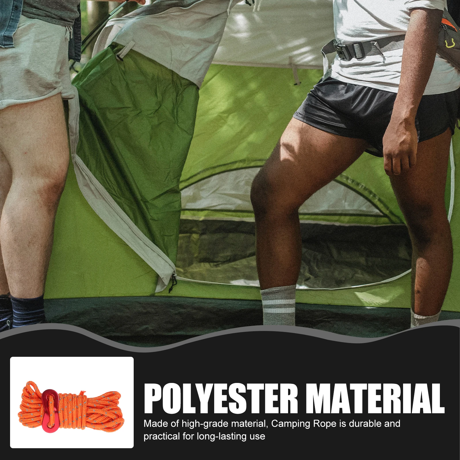 

4 Sets Guy Tent Tensioner Tents Ropes Reflective Camping Tensioners Orange Polyester Fixing Buckle