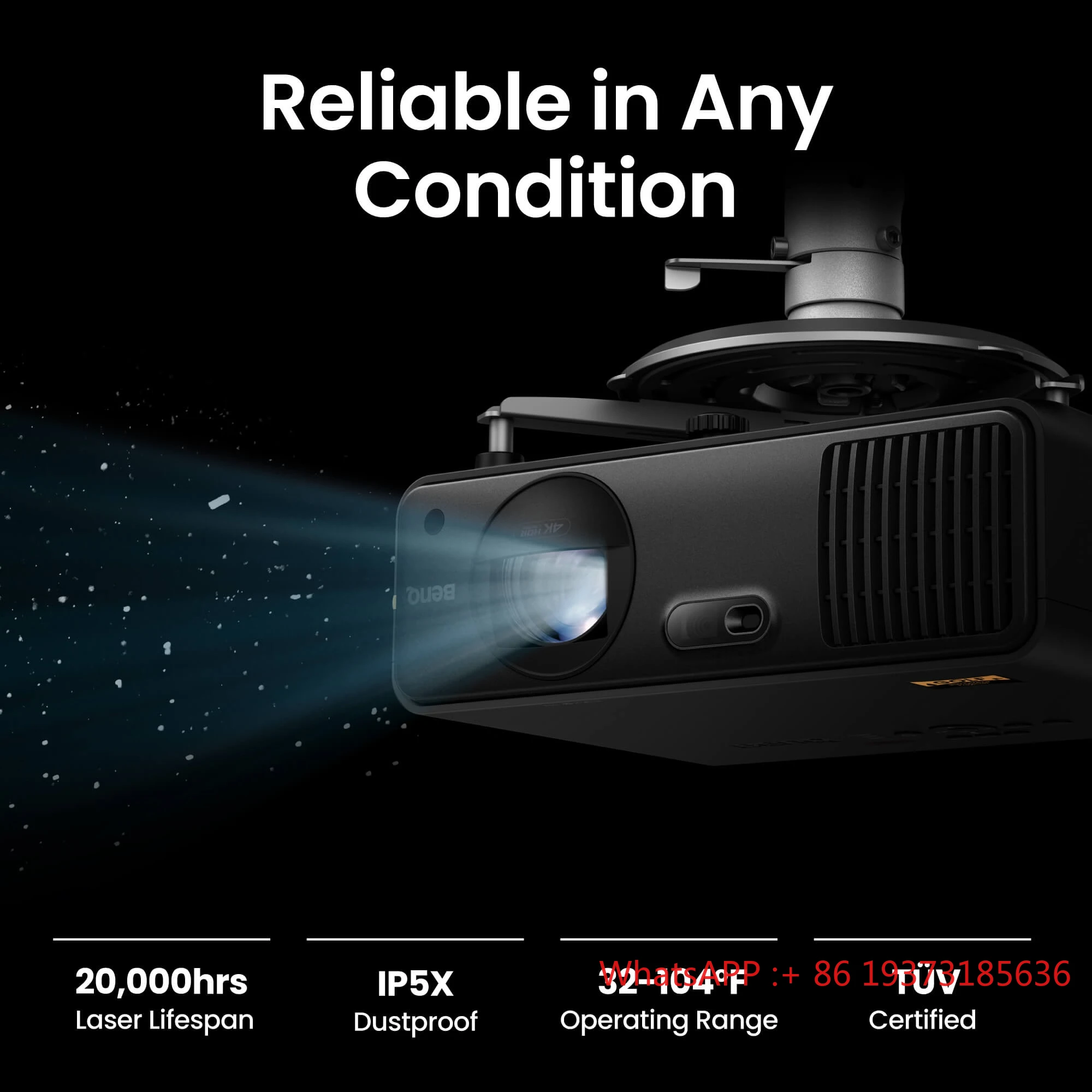 AK700ST BenQ 4000 ANSI Lumen 4K UHD 3840x2160 المسرح المنزلي الأعمال والتعليم رمي قصير - جهاز عرض جولف احترافي