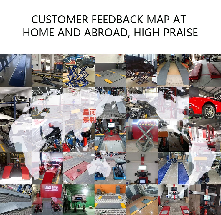 Hot Sales Full set of vehicle maintenance equipment CE certified four column car lifting front 3D wheel alignment machine