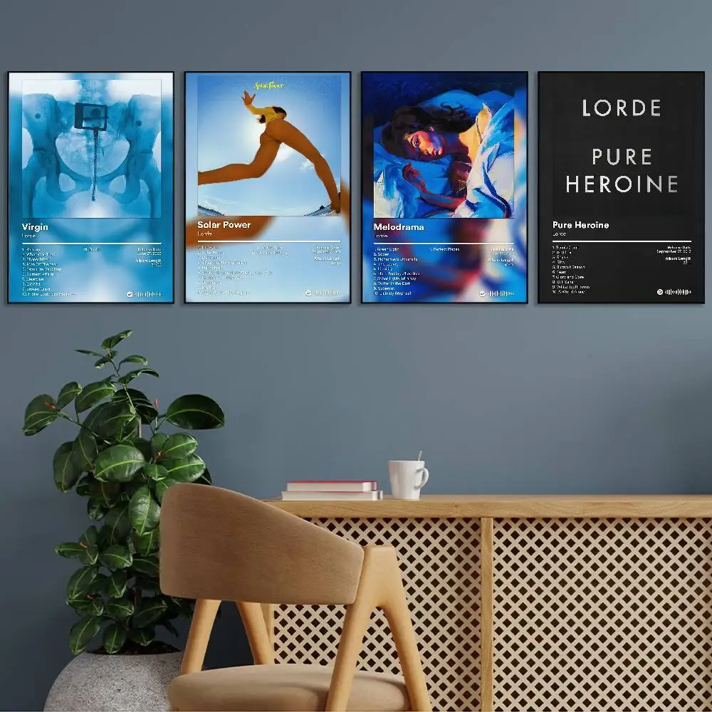 المغني لورد العذراء المشارك لزجة جدار الفن الطباعة مقاوم للماء غرفة المعيشة المنزلي غرفة بار ديكور جمالي