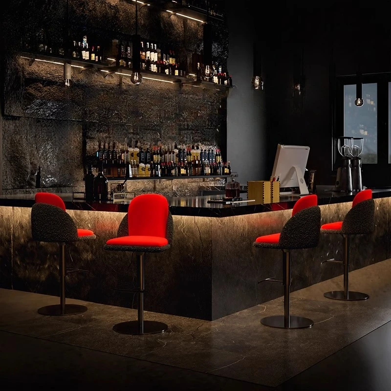 Cadeira de bar comercial de luxo leve e sofisticada