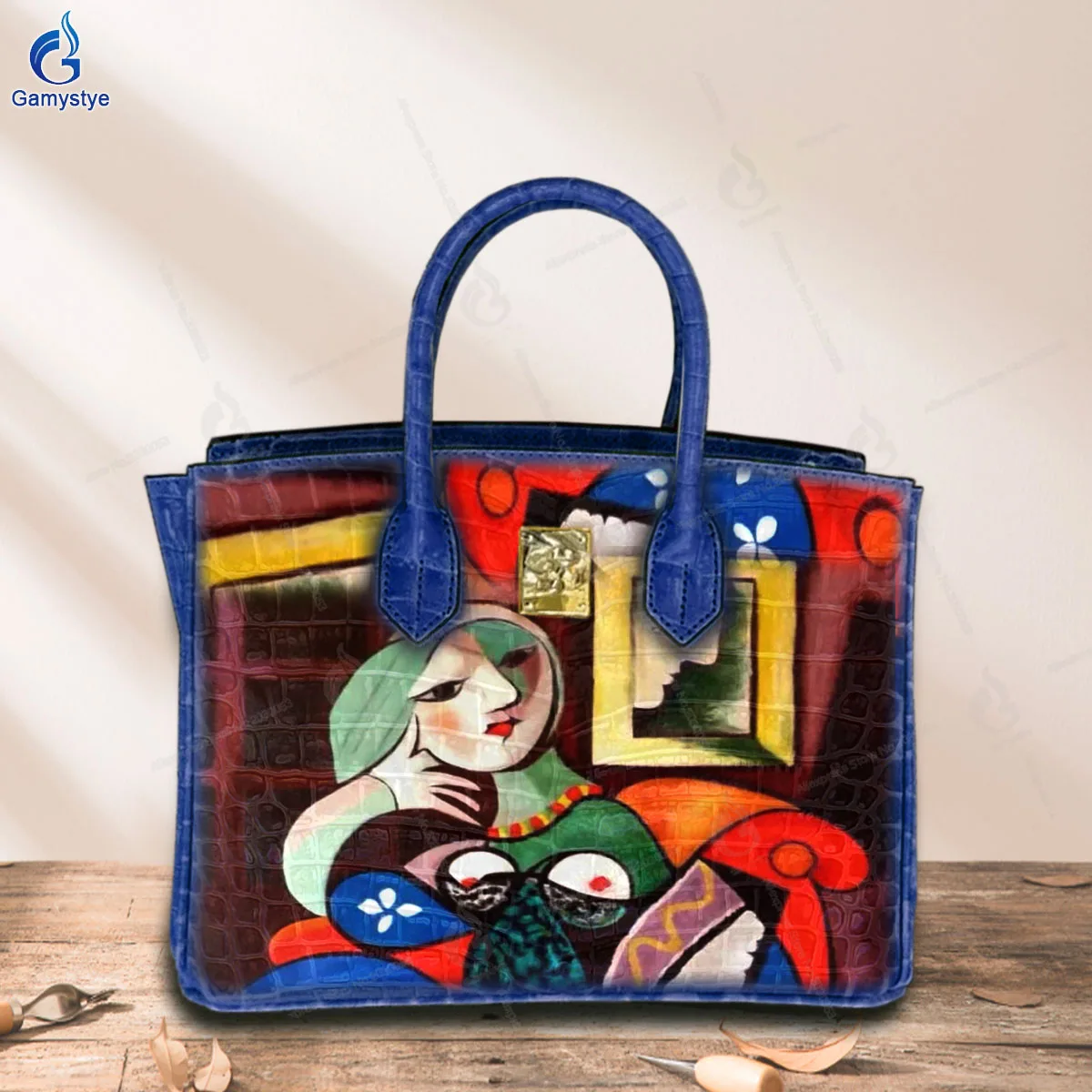 Women'S Fashion Bags Luxury Designer Brands A woman who relies on her head to think Messenger Bag Hand Draw Customize Art Bags