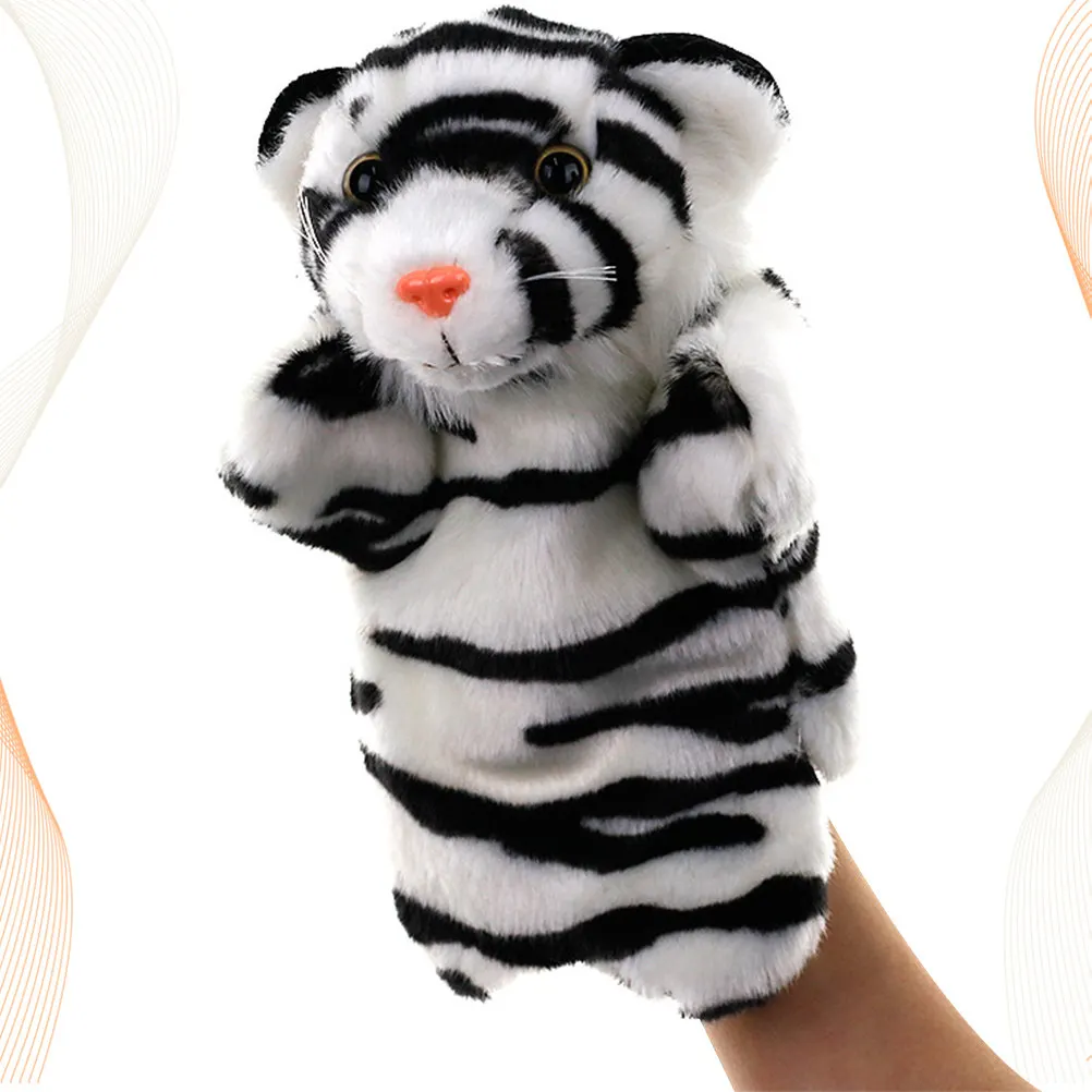 Tiger Hand Puppet for Girls Boys Fun Interactive Learning Tool Storytelling Role Play Party Accessory Parent Child Bonding Gift