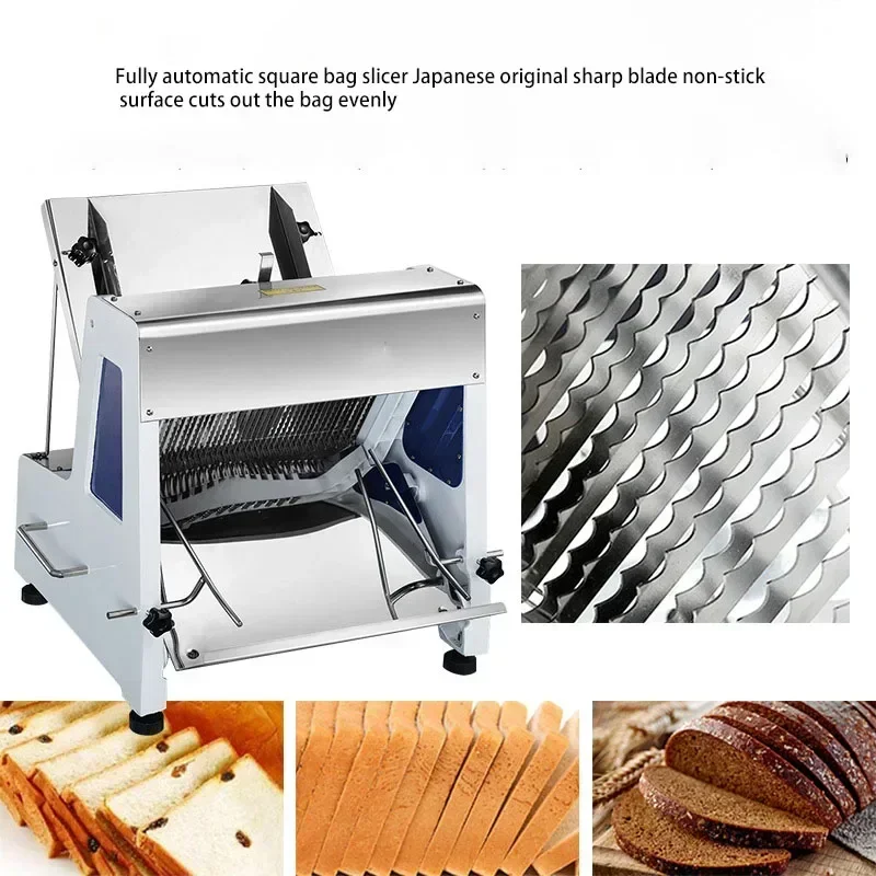 

Нож для выпечки тостов, хлеба, ветчины, булочки, 220 В, новая электрическая нож для тостов, коммерческий электрический резак, полностью автоматический квадратный хлеб, 30 нарезков