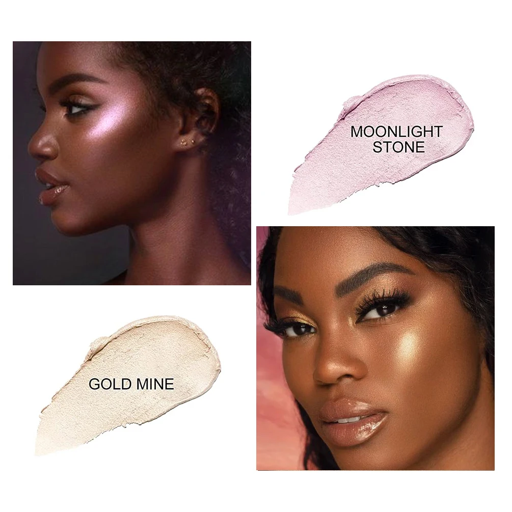 2 Colors Highlight For Face Cosmetic Face Brighten Highlighter Stick Face Contour Bronzer Shimmer Illuminator Stick Makeup Tool