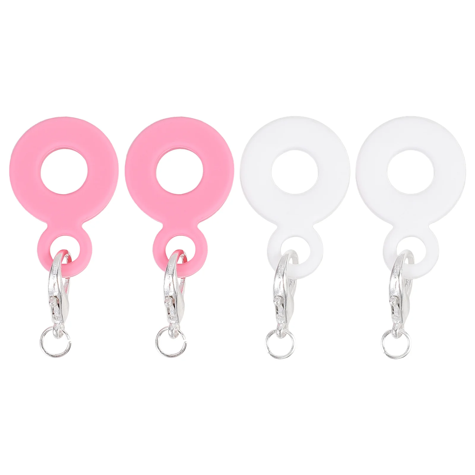 

4 Pcs Silicone Straw Hanging Ornaments Pendant of The Lid Cap Supplies Silica Gel Cute Decors