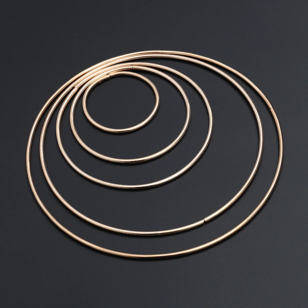 

10pcs Multi-Size Gold Metal Dreamcatcher Rings Diy Craft Accessories For Wall Hanging Mandalas Spirit Shields Decor