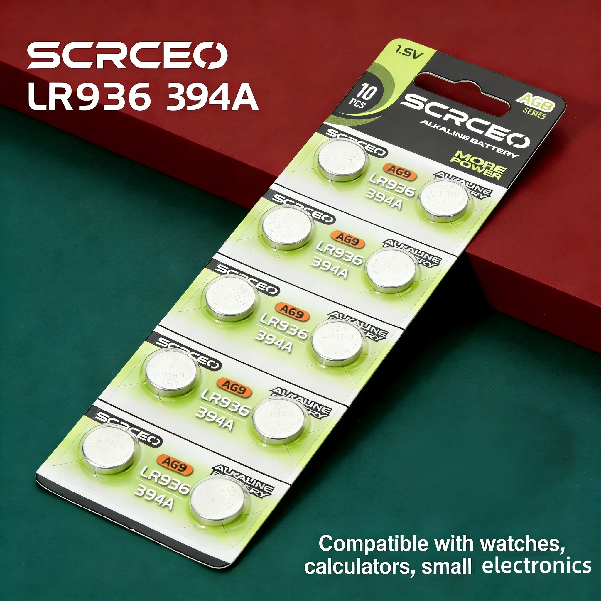 2-50PCS AG9 LR936 1.5V Button Cell Batteries, Also SR936SW, for Calculator, Thermometer, Toy, Watch
