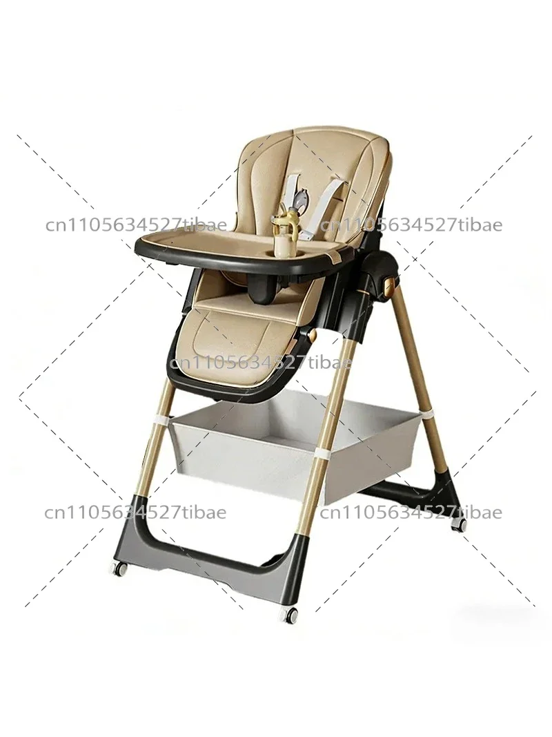 Baby High Chair Foldable Portable Seat Multi Gear Adjustable Rocking 2 in 1 Toddler Feeding Chair