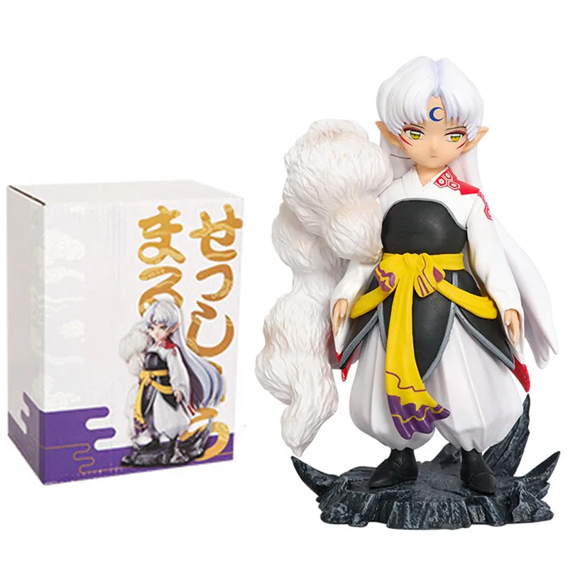 

Inuyasha Sesshoumaru Action Figure Manga Figurine Anime Peripheral 17cm Q Version Model Doll Ornament Decoration Gift for Kids