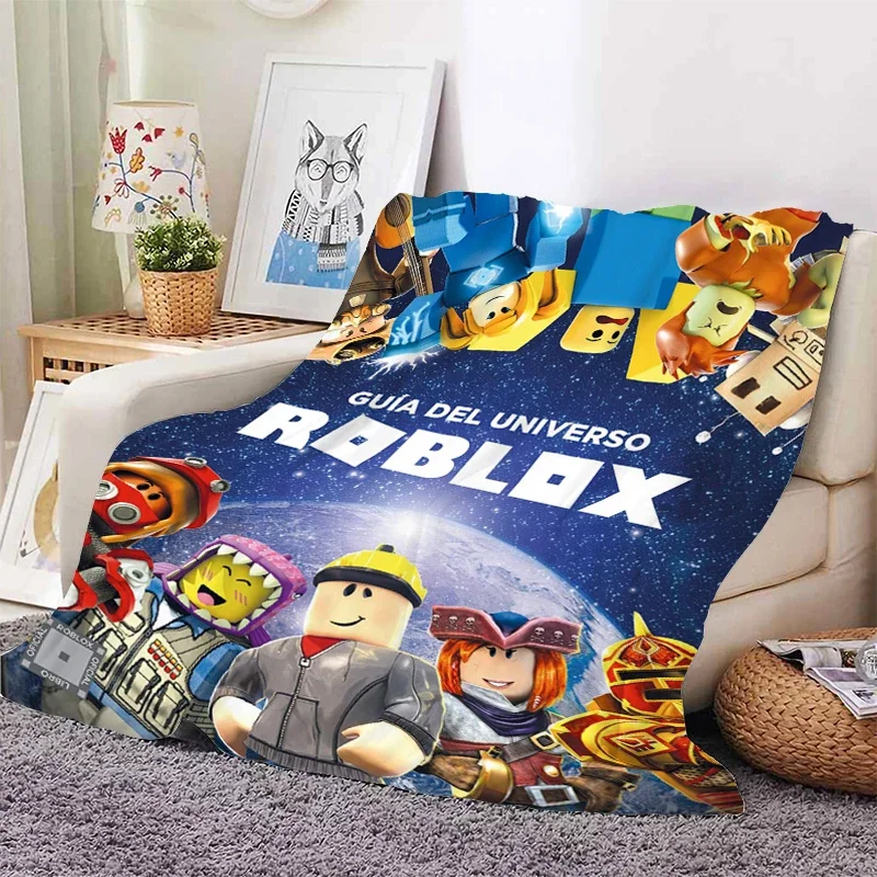 Sofa Blankets for Winter B-Roblox Game Bed Throws Microfiber Bedding Warm Fleece Camping Custom Fluffy Soft Blankets King Size