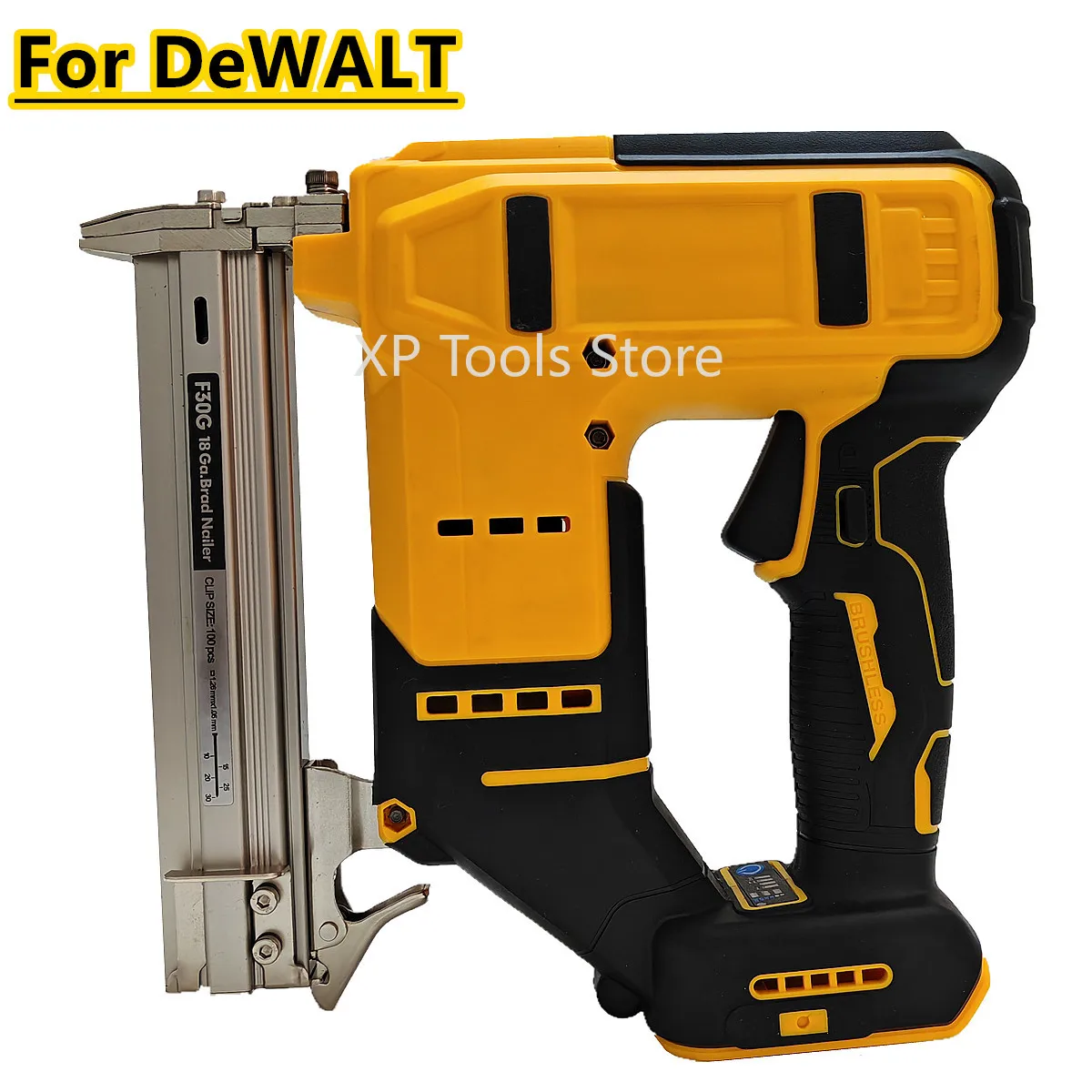 Cordless Nail Gun Straight/N-shape 2 In 1 Electric Stapler Nailer Woodworking Nailing Machine For Dewalt 20V 18V Battery