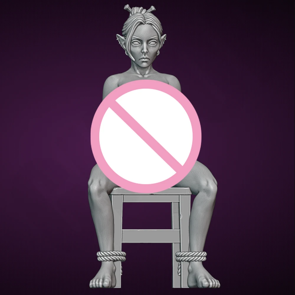 1/24 NSFW Kruk bind meid SM Hars Beeldje Speelgoed Ongeverfd GK Pop Ongemonteerd 3D Print Assembly Miniatuur Reductie Standbeeld Speelgoed