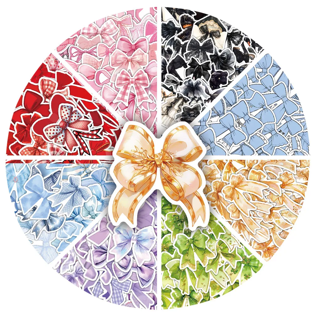 Mehrere Stile Bunte Kawaii Bow Graffiti-Aufkleber |   Verspielte Cartoon-Bandaufkleber |   Ideal (Anime Worlds Store)