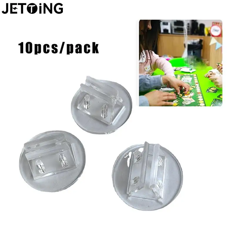 10 יח'\חבילה 20mm פלסטיק כרטיסי Stand ייחודי שקוף קבוע אבזרי נייר כרטיסי משחקי לוח