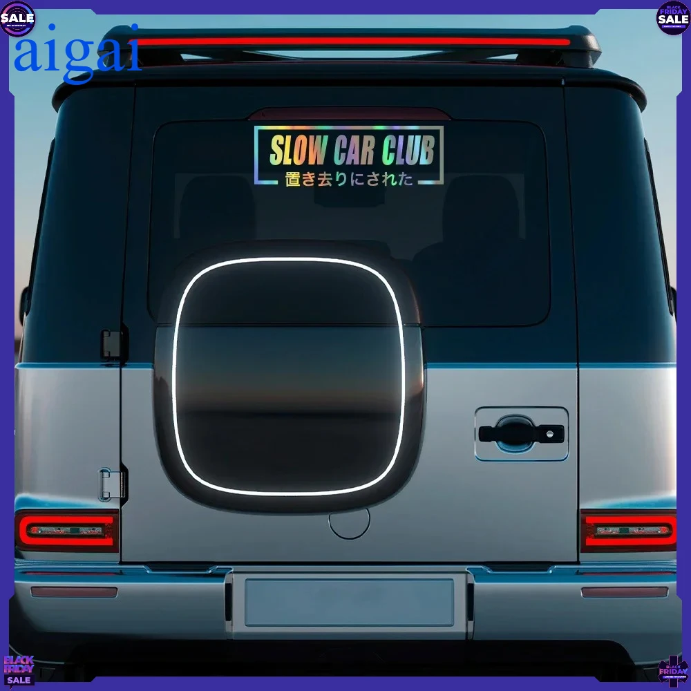 Slow Car Club Slogan Car Window Banner Sticker PVC Automobiles Windshield Vinyl Decal Auto Body Styling Decoration Accessories