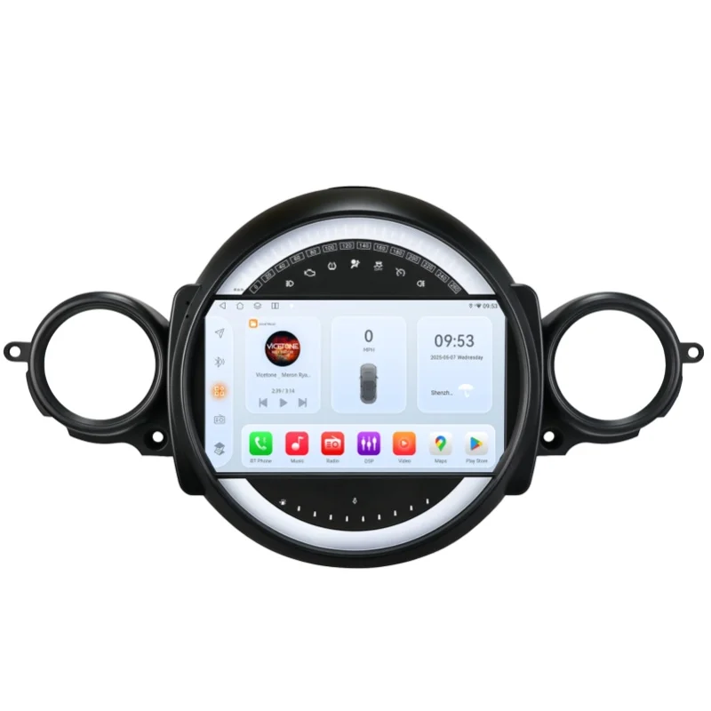 OSSURET Bestseller 9 Zoll 2 Din Android 15 Carplay Autoradio für BMW Mini Cooper R56 R60 R51 2006-2014 Autoradio Octa Core GPS-Navigation Head Unit Bluetooth Freisprecheinrichtung Wireless Android