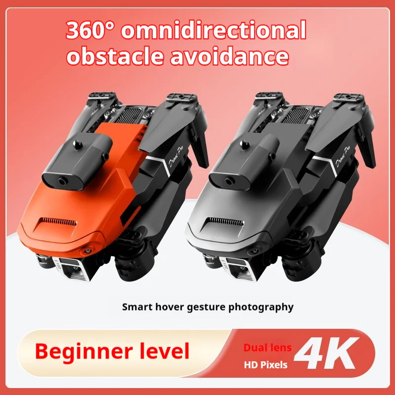 

E100 Remote Control Quadcopter Toy with Dual 4K Camera Obstacle Avoidance Outdoor Folding Design for Entertainment
