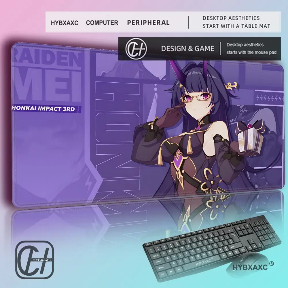 

HYBXAXC Game Honkai Impact 3 Raiden Mei Mouse Pad Non-slip Rubber Gamer Balance Computer Mat Decoracion Deskmat Laptop