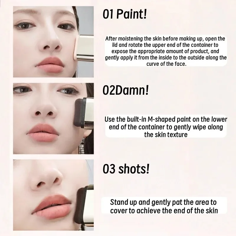 عصا كريم أساس VIVIEN BEAUTY برأسين - خافي عيوب شفاف فاتح يمسح البقع ومسام حب الشباب أثناء تفتيح لون البشرة