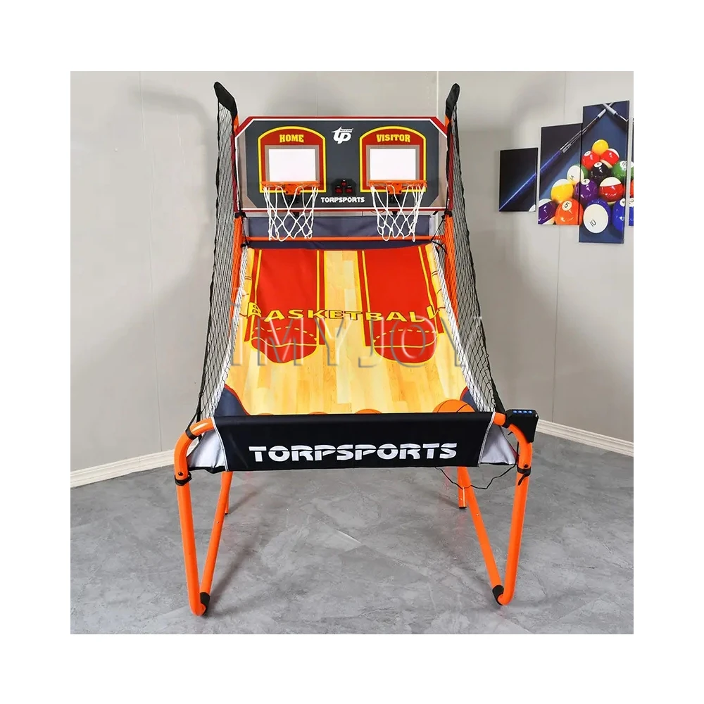 لعبة كرة السلة للأطفال في الأماكن المغلقة والخارجية، تعمل بقطع النقود المعدنية الكهربائية #3