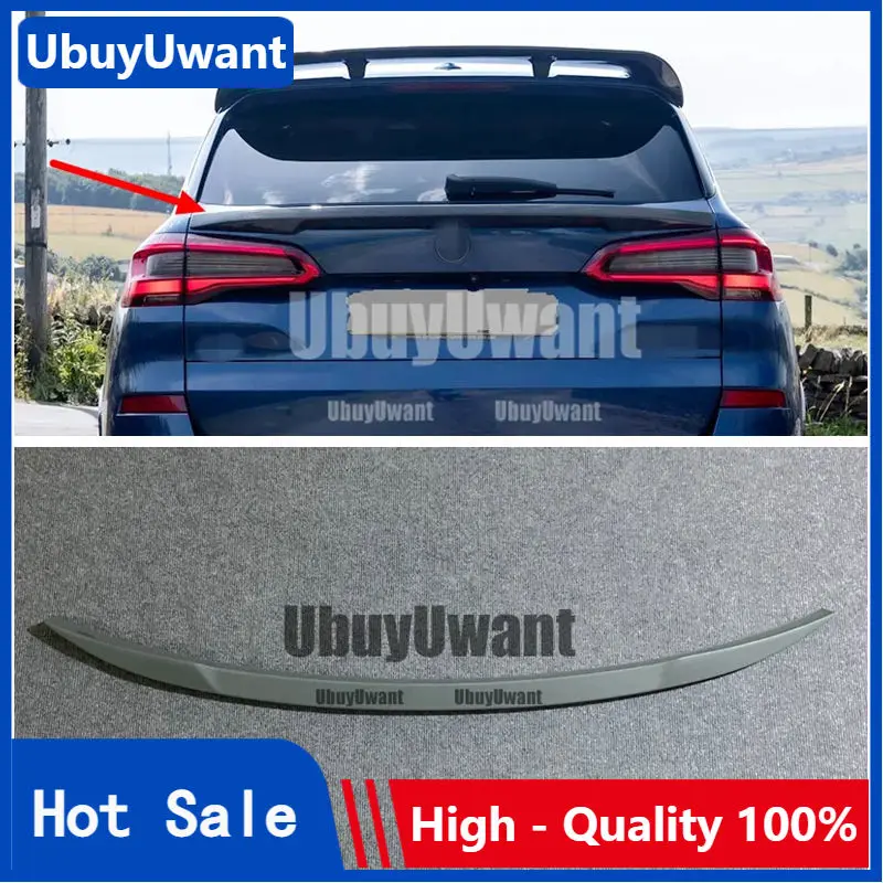 ABS Material Carbon Look Rear Trunk Lip Spoiler Gloss Black Bumper Wings For BMW X5 G05 2019 UP Car Style