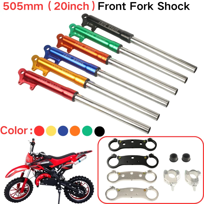 505mm Length Front Fork Shock Absorber 25mm Replacement Parts for 47cc 49cc 2-Stroke Mini Pocket Bike Kids Dirt Pit Motorcycle