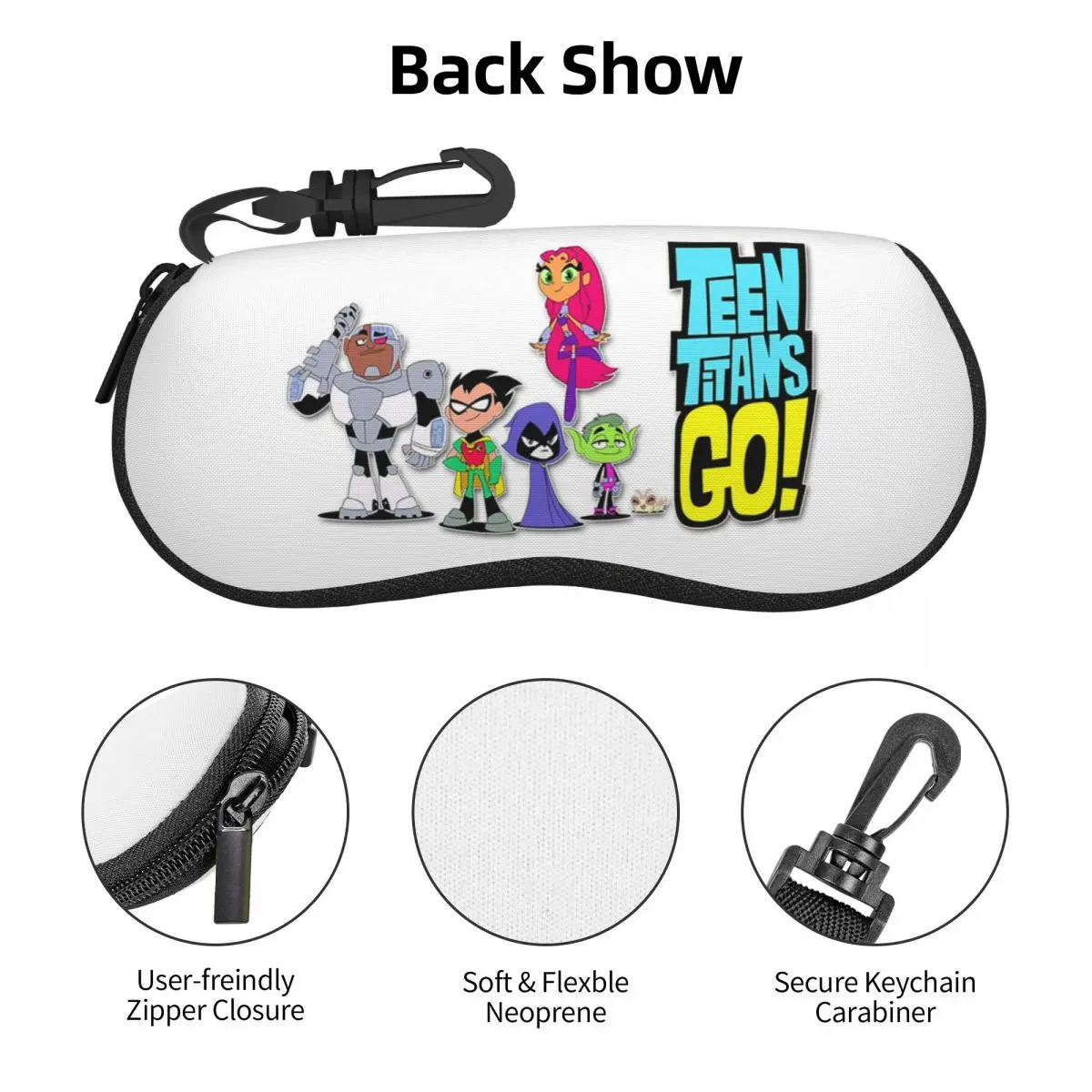 Teen Titans Teenage Go Raven 쉘 안경 케이스 보호용 선글라스 상자 여성 남성 소프트 안경 가방 파우치