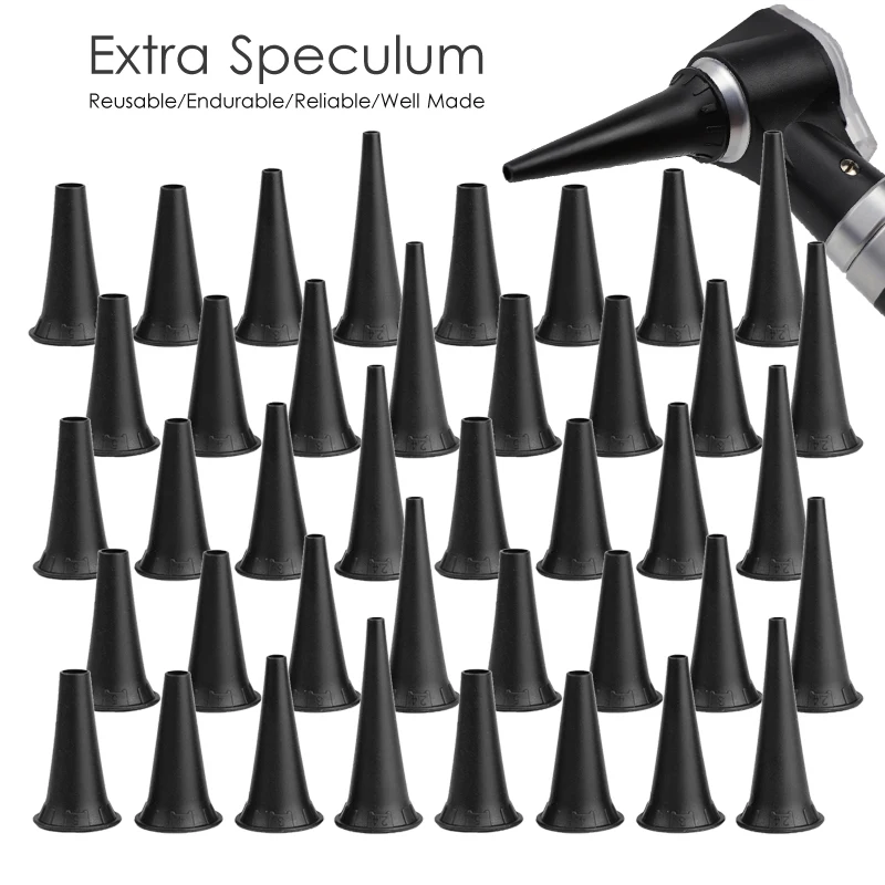 2.4/3/4/5mm Medical Reusable Otoscopio Non Disposabe Speculum Otoscope Tip Accessory Parts Ear Nozzle Specula Cone for Otoscope