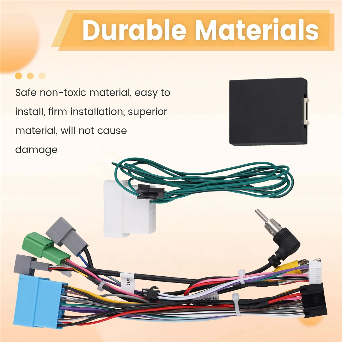 KK-B2-16 Pin Android 2 Din GPS Radio Car Power Connector with Speaker Cable Canbus Box for Suzuki Jimny High Version