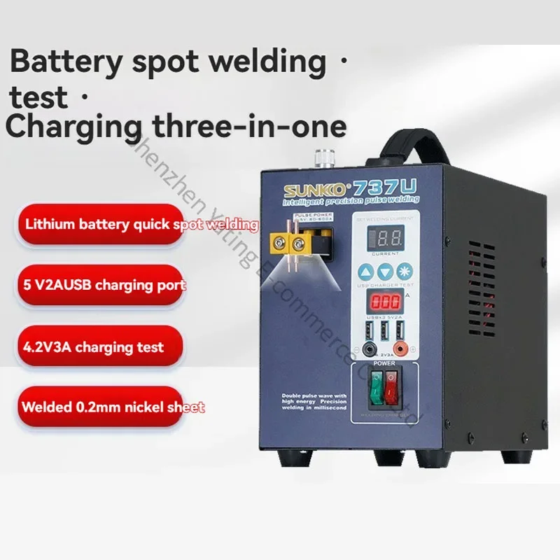 737U Compact Precision Digital Pulse Spot Welder for 18650 Lithium Batteries