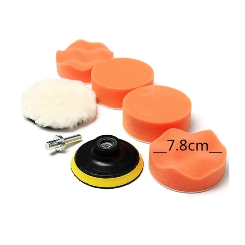 

7pcs/set 3" Car Polishing Sponge Pads Kit Foam Pad Buffer Kit Polishing Machine Wax Pads for Auto Motor Vehicle Remove Scratches