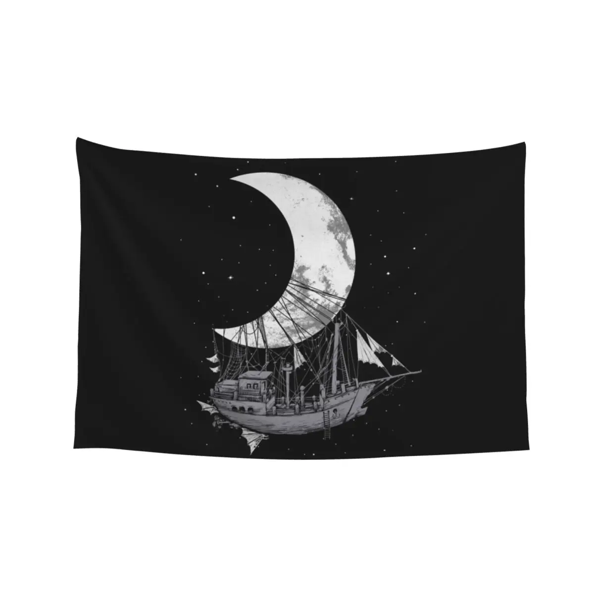 

Moon Ship Tapestry Wallpaper Bedroom Home Decorating Aesthetic Room Decor Tapestry