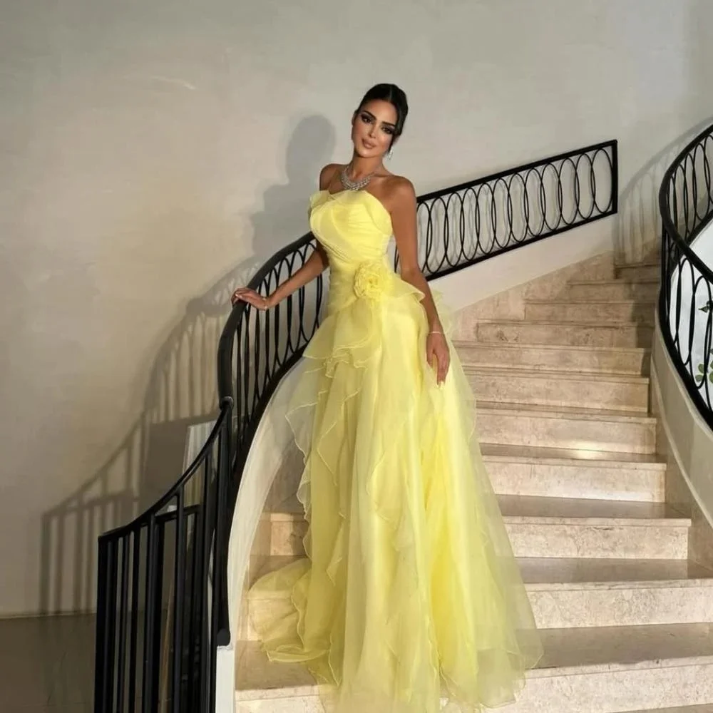 Robe de soirée personnalisée en forme de cœur, magnifique Robe de bal à volants, ligne a, pour occasions formelles, à fleurs