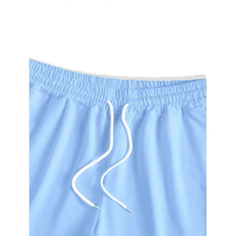 Men's Slogan & Car Print Crew Neck Short Sleeve Casual T-Shirt And Drawstring Waist Shorts Set Men S Two Pieces