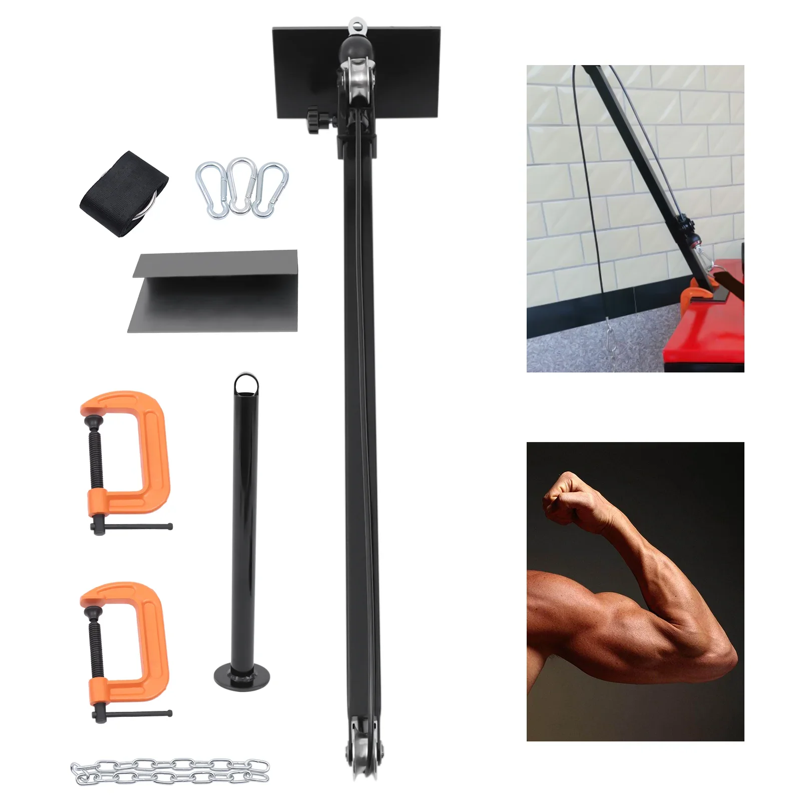 نظام بكرة كابل مصارعة الذراع – نظام طاولة قابل للتعديل لتدريب قوة الساعد