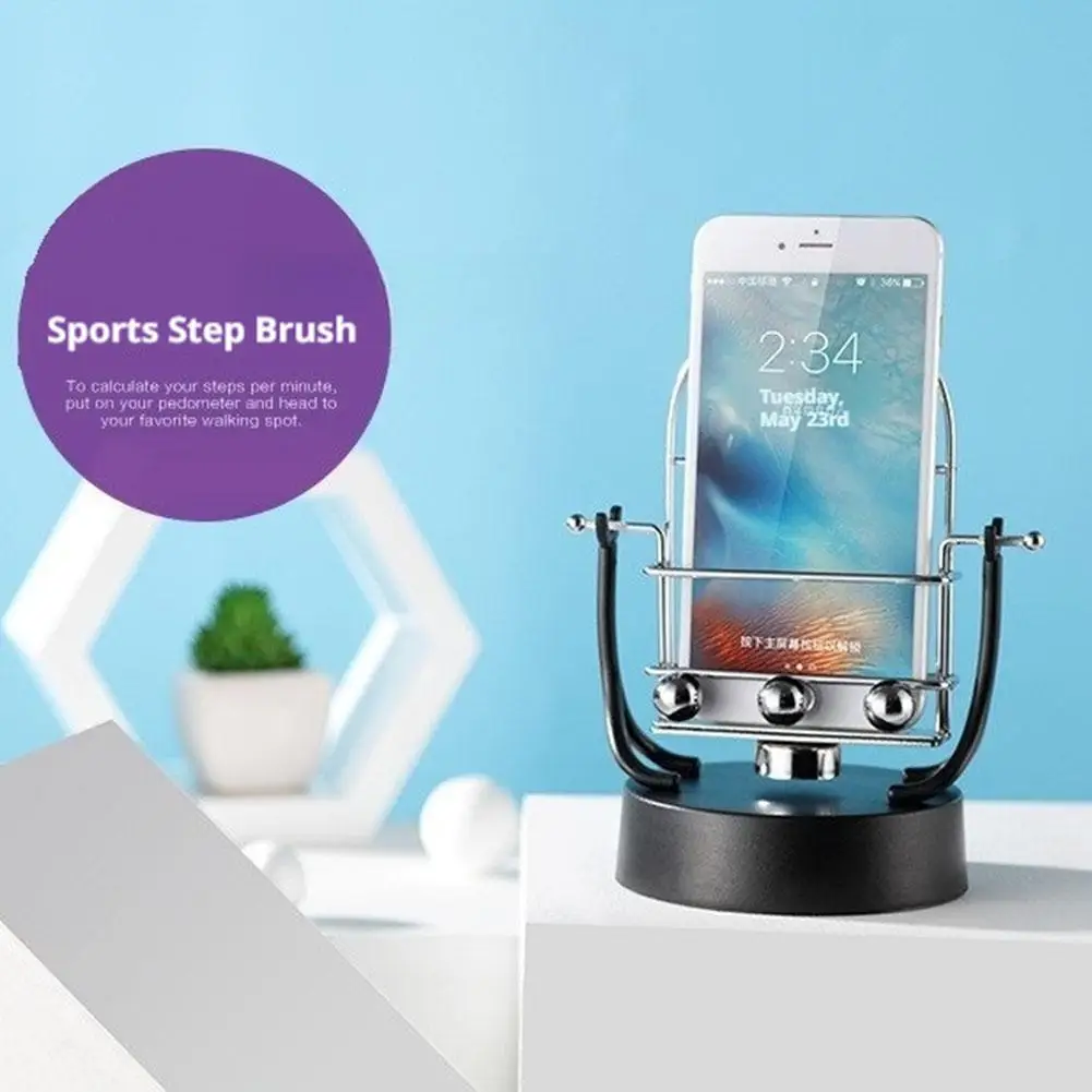 جهاز تأرجح الهاتف التلقائي تذبذب آلة الحركة الإلكترونية الروتاري سوينغ الحركة حامل هاتف المحمول لخطوات العد