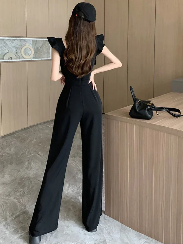 Jumpsuits Women Solid Designed Seductive Cozy Korean Style Simple New Ladies Summer Cool Leisure Fashion Classic All-match Ins