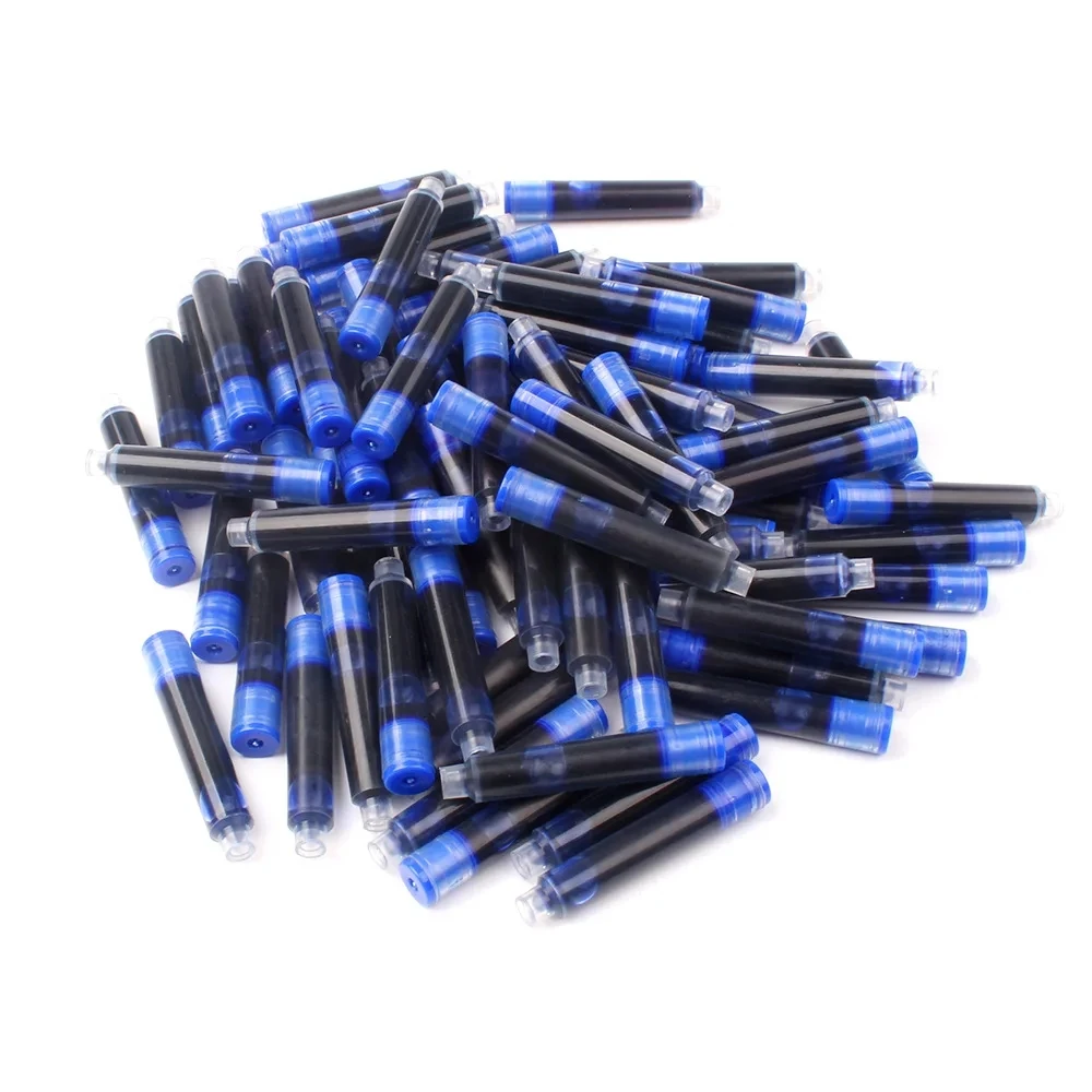 Imagem -03 - Canetas Descartáveis Especiais Haste de Enchimento de Tinta Não Apagável Azul Preto e Vermelho Papelaria de Escritório 100 Pcs 2.6 mm 3.4 mm