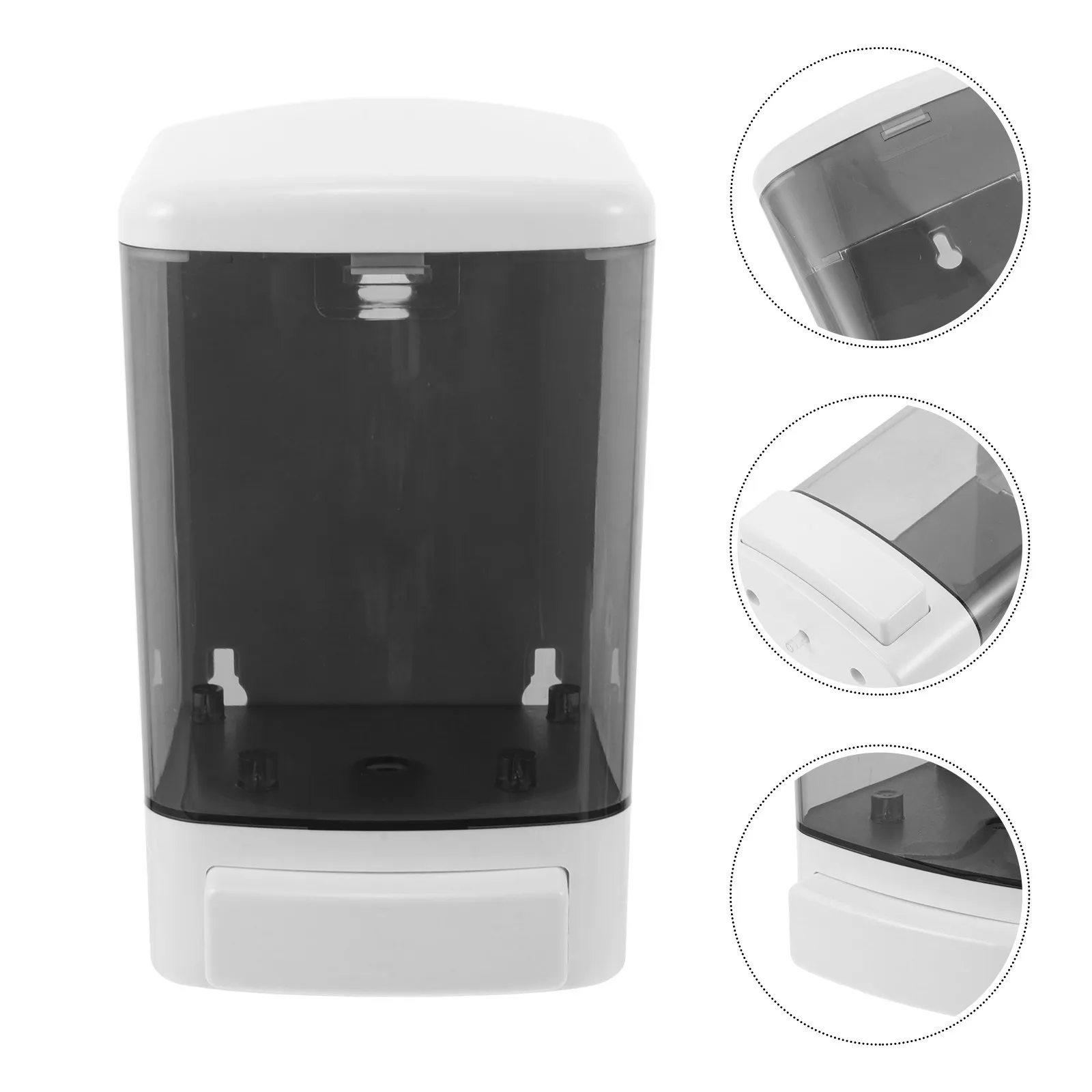 

2pcs Wall Mounted Soap Dispenser 1000Ml Manual Press Liquid Soap Dispenser For Bathroom Kitchen Office Public Restroom