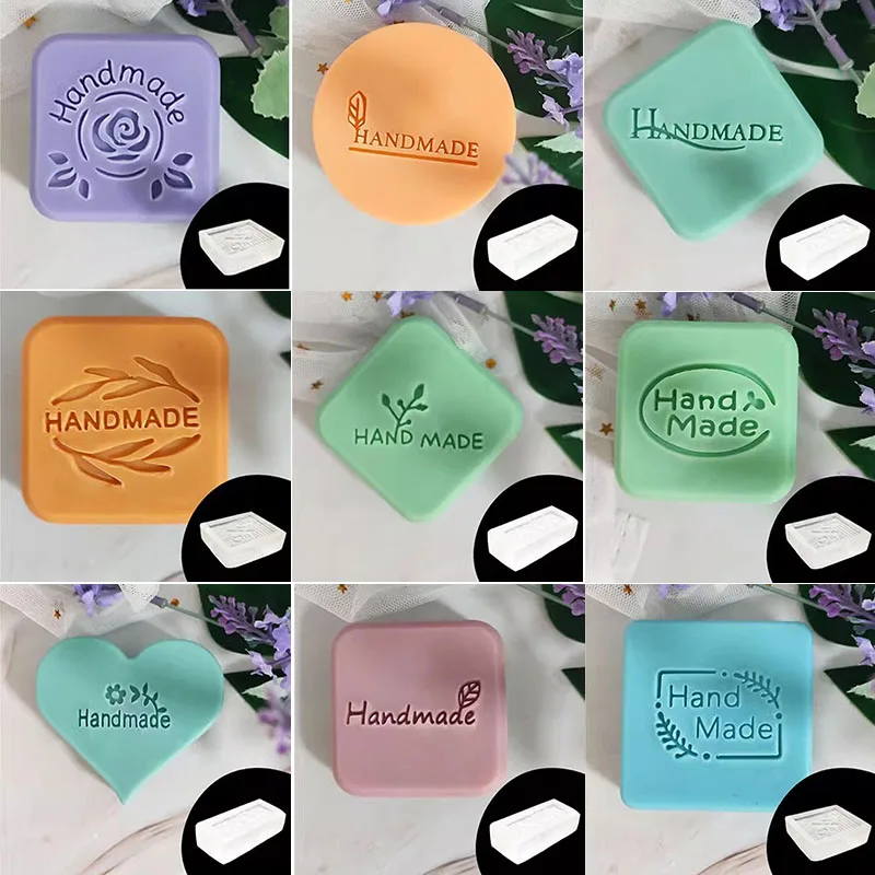 Mini English Letter Series Transparent Acrylic Clear Custom Stamps for DIY Soap Making, Chapter Handmade Seal Supplies Tools Kit