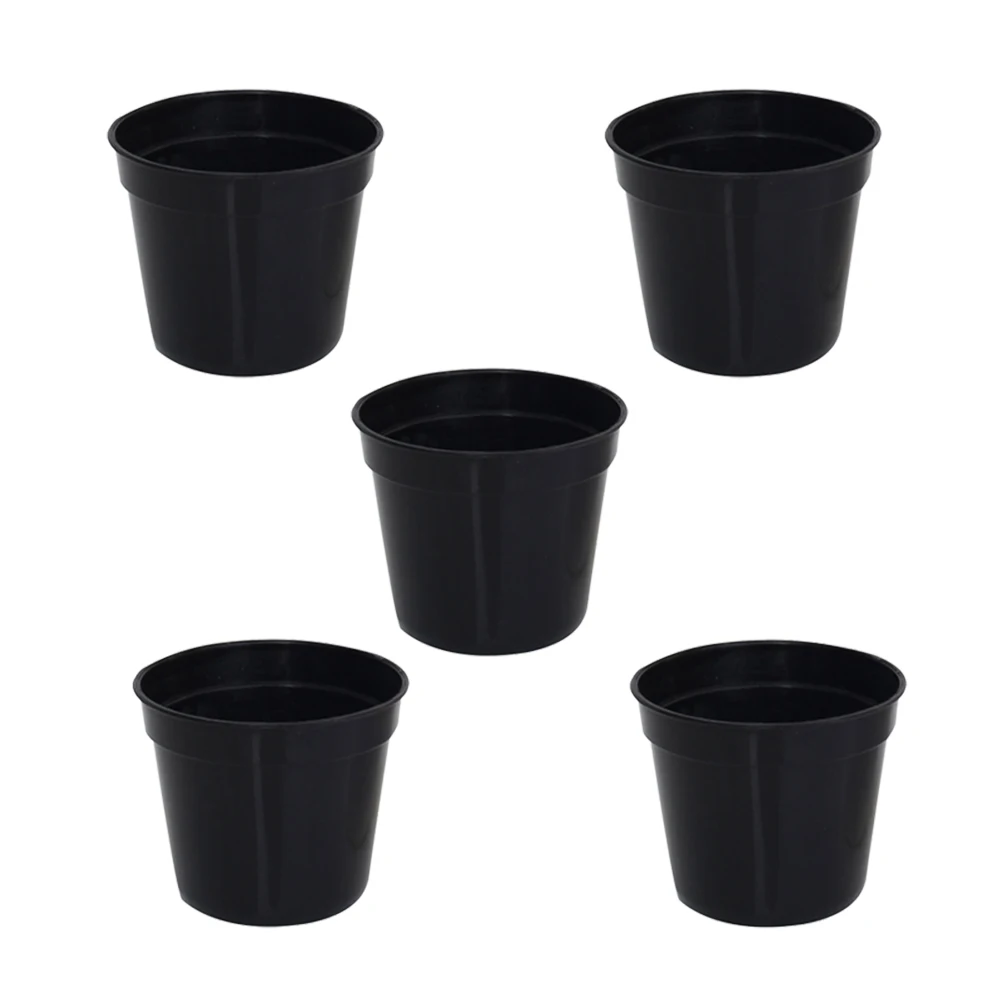 

Black Flower Pots Thickening Chunky Vientiane Basin Succulent Planters Drainage Holes Filled Perfect Herbs Wedding Favors